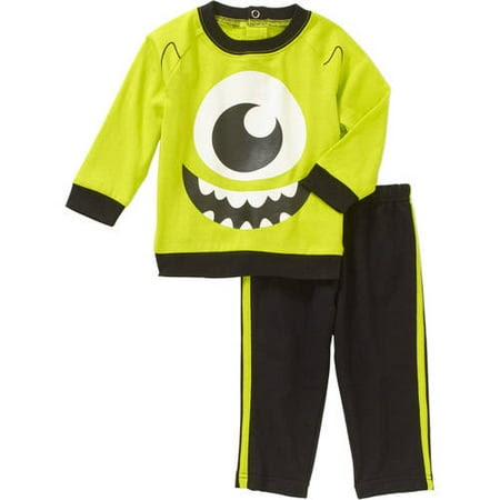 Monsters Inc. Newborn Baby Boys' French Terry Top and Jersey Pants Outfit Set