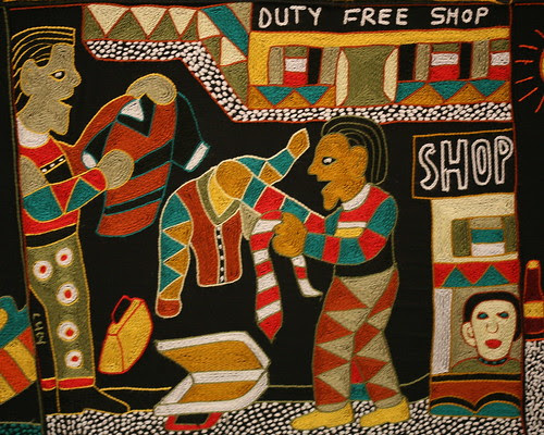 needlework: duty free shopping