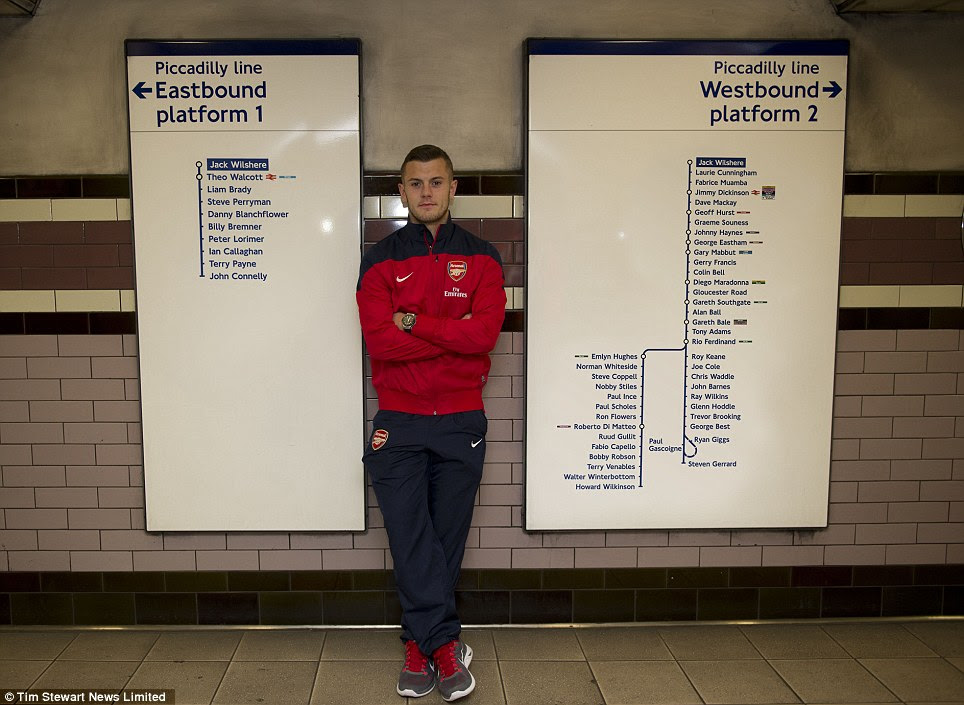 Promising talent: Jack Wilshere is among the youngest players to feature on the map