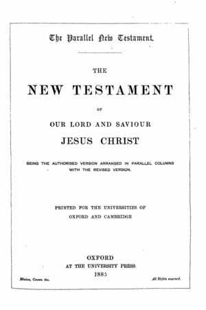 The Parallel Bible New Testament Kjv Online Library Of - 