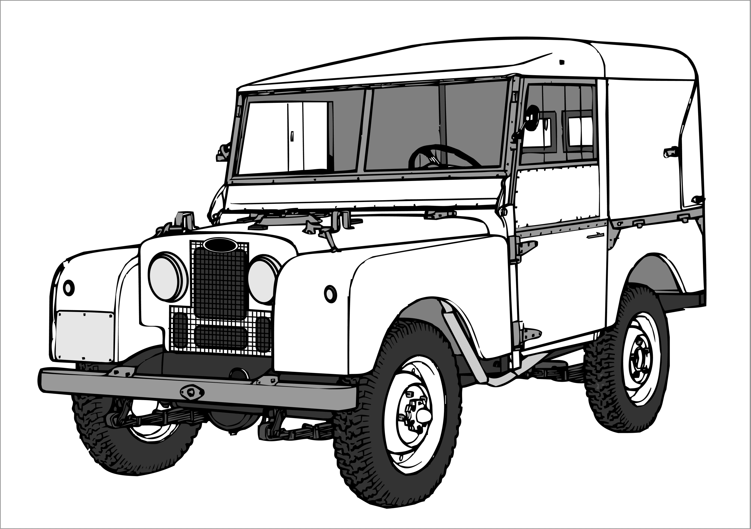 Kids N Fun Com Coloring Page Landrover Landrover