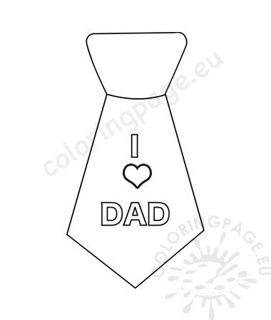I Love You Dad Father S Day Template Coloring Page