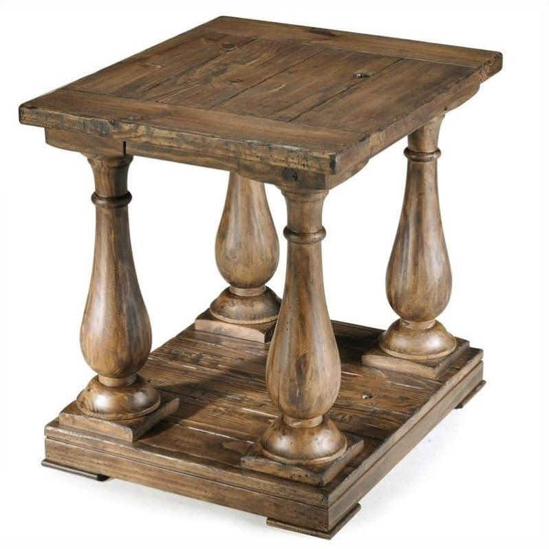 Magnussen Home T1695-03 Densbury Natural Pine Rectangular End Table