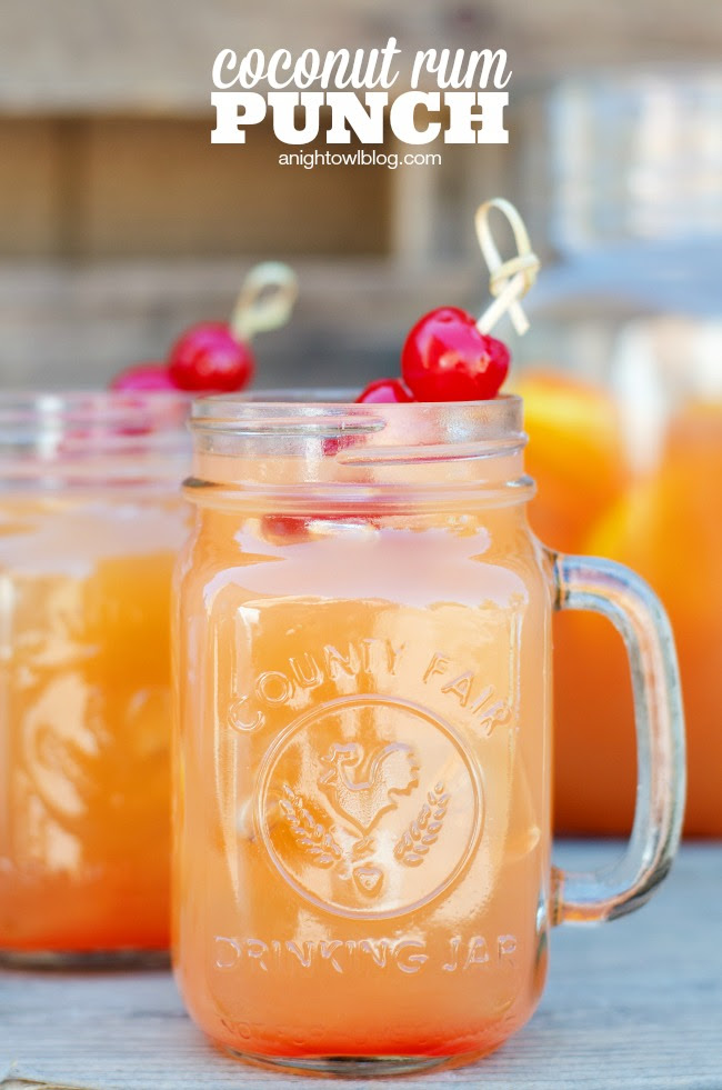 Coconut Rum Punch | A Night Owl Blog