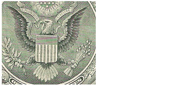 Símbolos Billete dólar