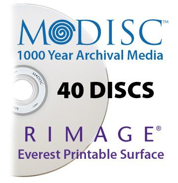 M-Disc DVD+R 4.7GB 4x Everest Printable Media 40 Discs