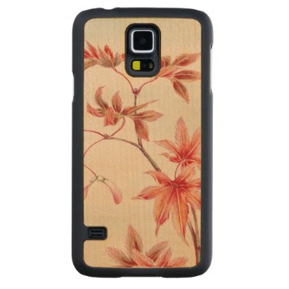 Maple leaves (Japanese art) Carved Maple Galaxy S5 Case