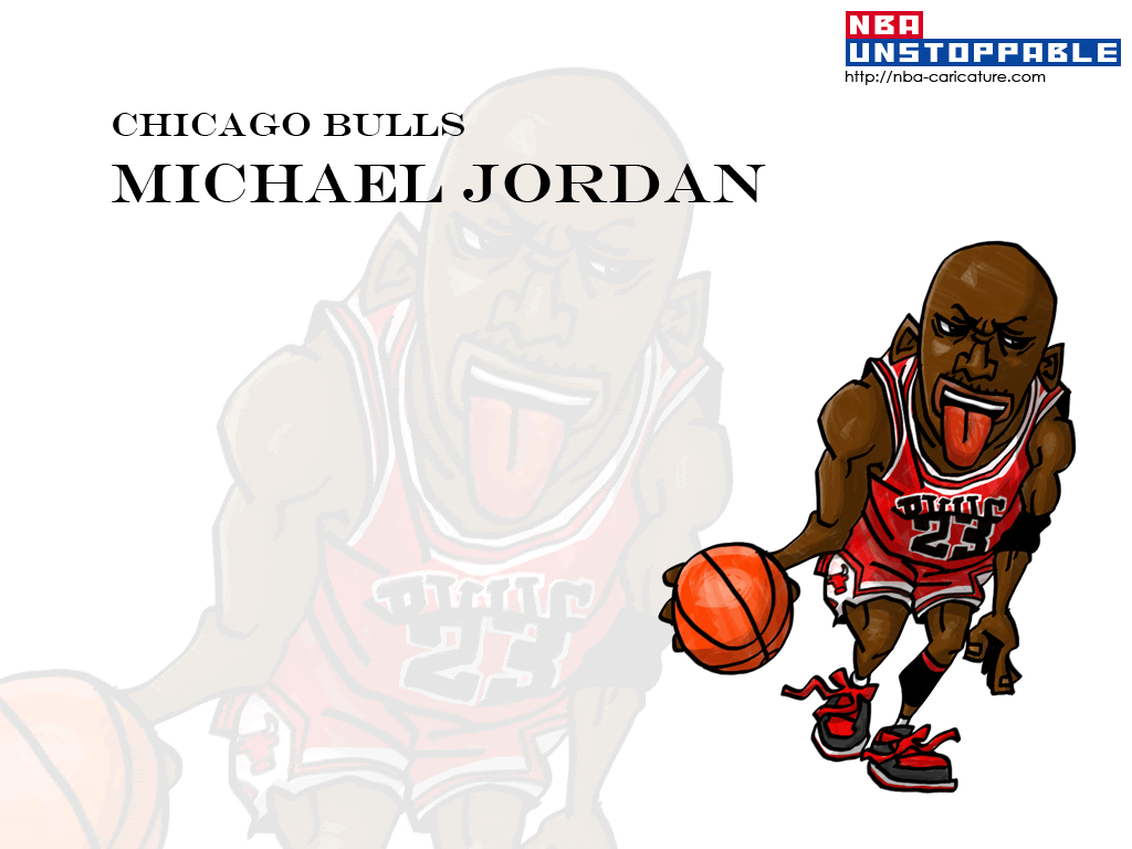 Nbaイラスト バスケイラスト アンストッパブル Nba Illustration Nba Caricature Unstoppable Michael Jordan マイケル ジョーダン