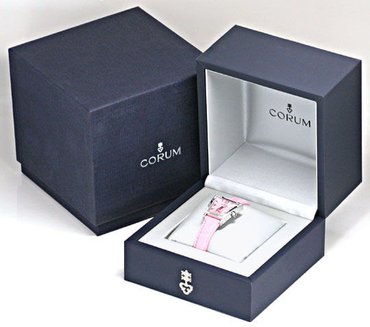 Original-Foto 8, CORUM TRAPEZ DIAMANTEN ROSA PERLMUTT