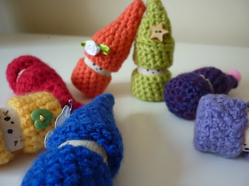 Crochet rainbow korknisse