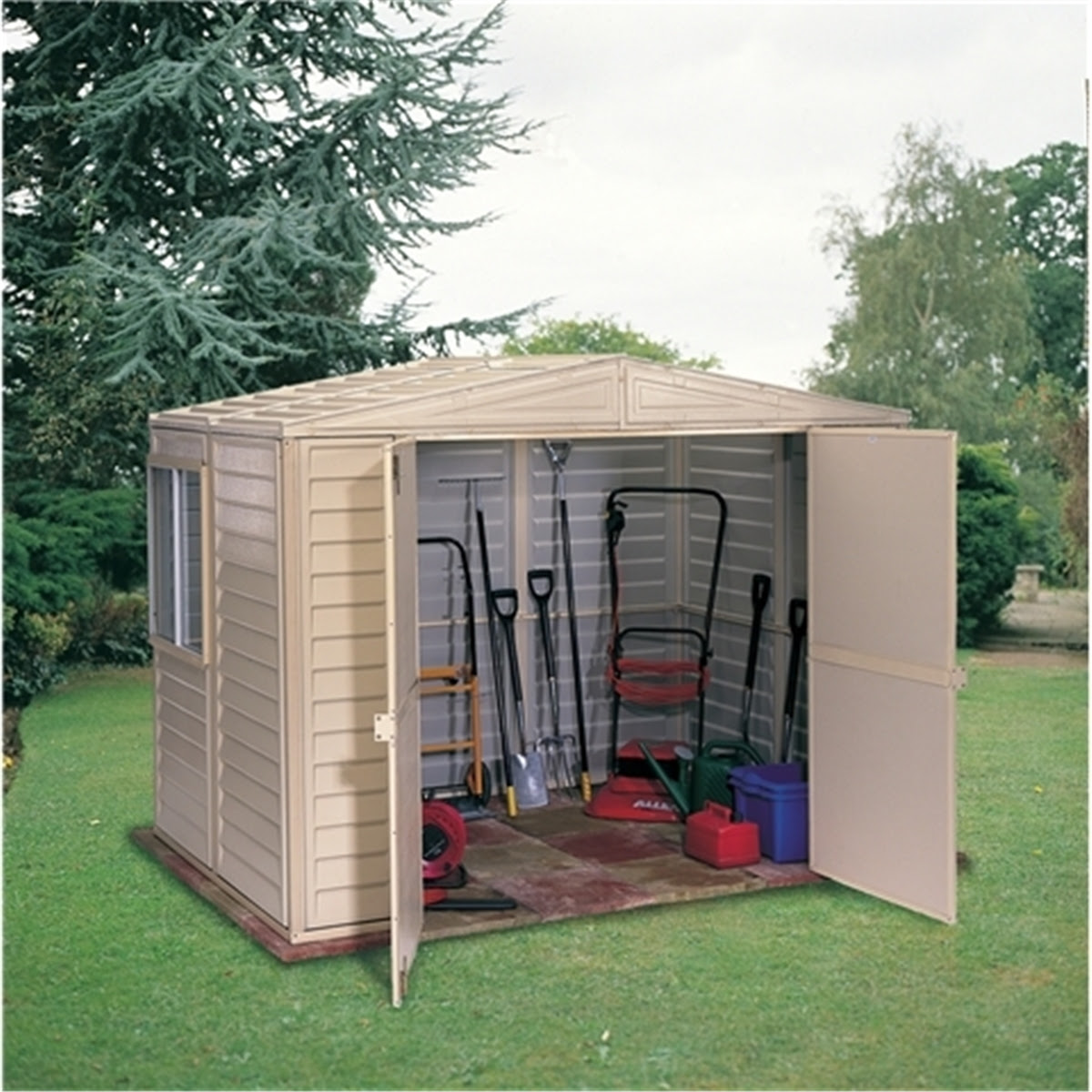 10 Deluxe Duramax Plastic PVC Shed With Steel Frame (3.04m x 2.43m ...