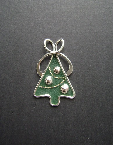 Sterling Christmas Tree Pendant, Sterling Jewelry, Pendant Jewelry, Costume jewelry