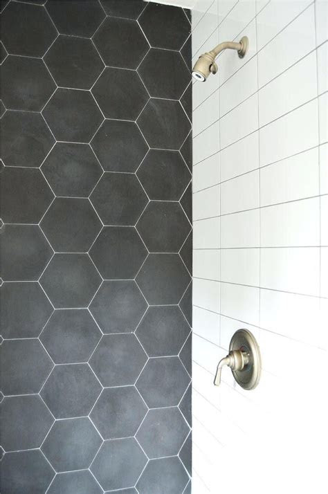 In this wauwatosa bathroom, we used an octagon and dot tile with light grout for a vintage look. Hexagon and subway tile | Hexagon tile bathroom, Hexagon