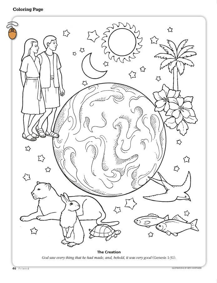Free Free Printable Coloring Pages Of Creation Story Download
