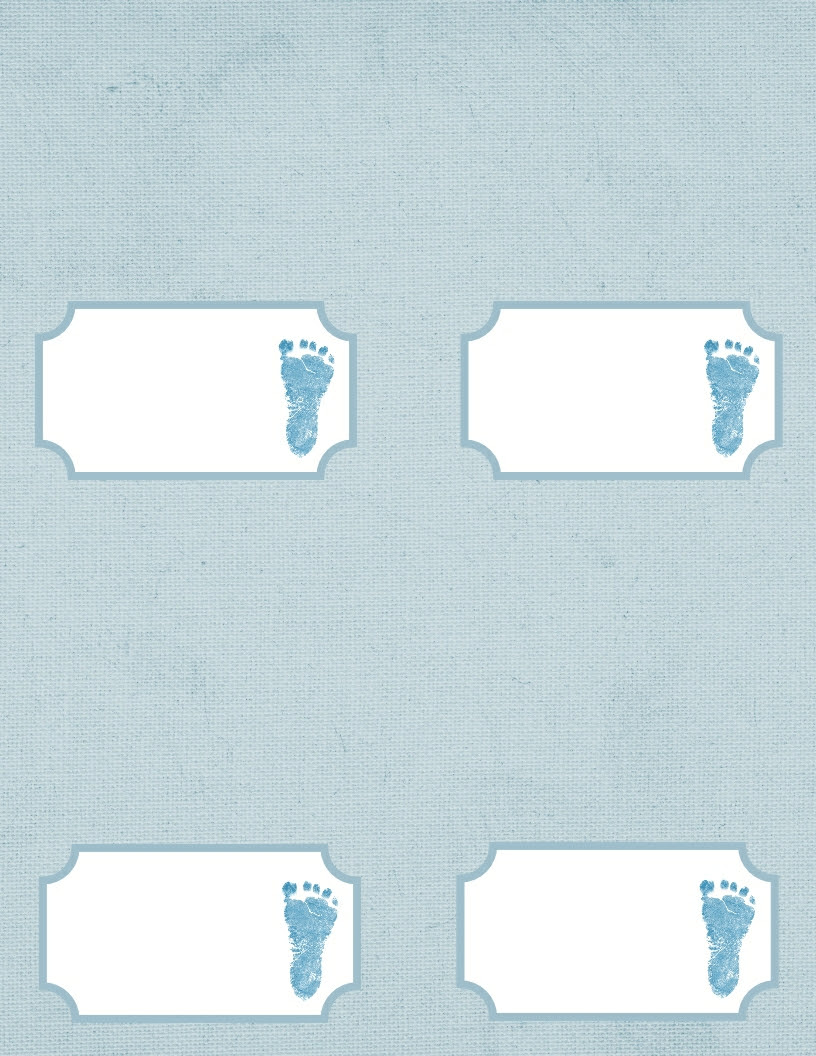 Baby Shower Place Cards Template Clip Art Library