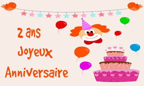 Carte Anniversaire Enfant 2 Ans Virtuelle Gratuite A Imprimer
