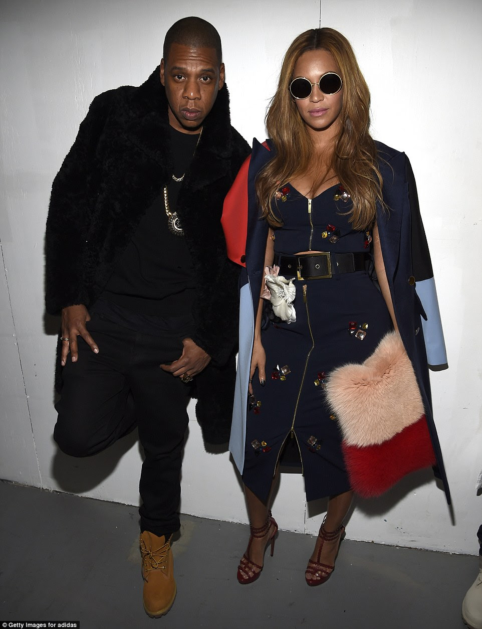 They've been posing, they've been posing: Backstage Jay and Bey looked every inch the stylish couple 