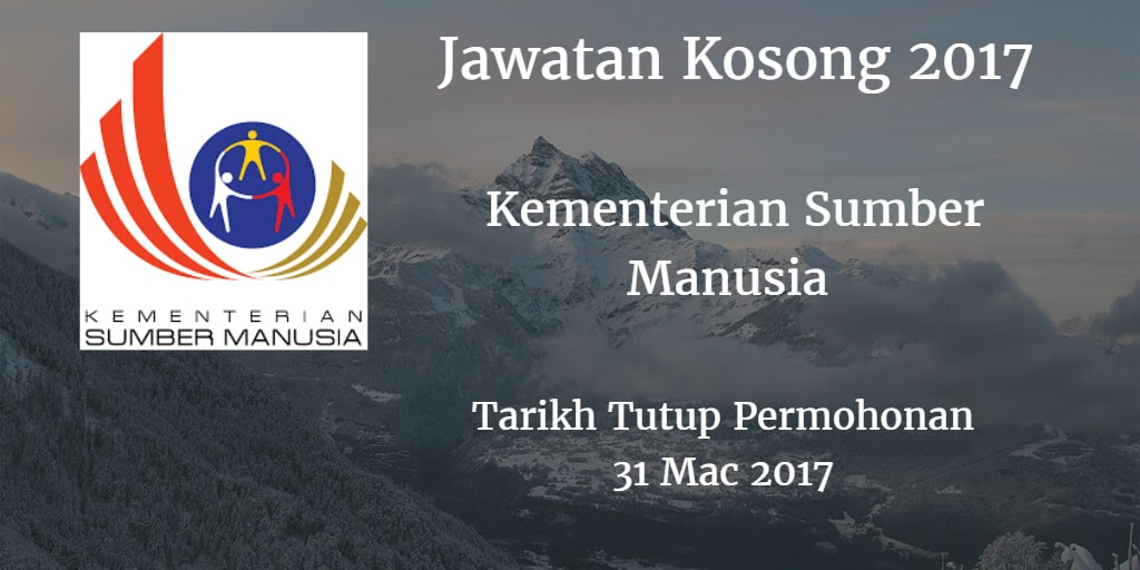 Jawatan Kosong MOHR 31 Mac 2017