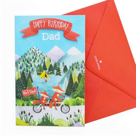  father and son dads birthday card