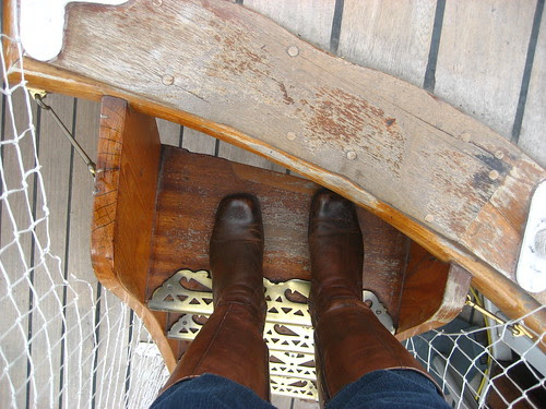 Going up the steps