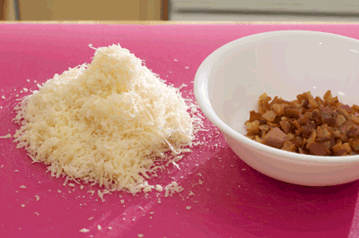parmigiano and bacon for risotto