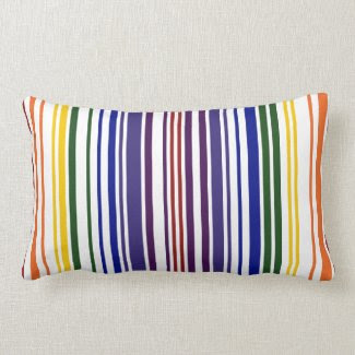 Double Rainbow Barcode Pillows
