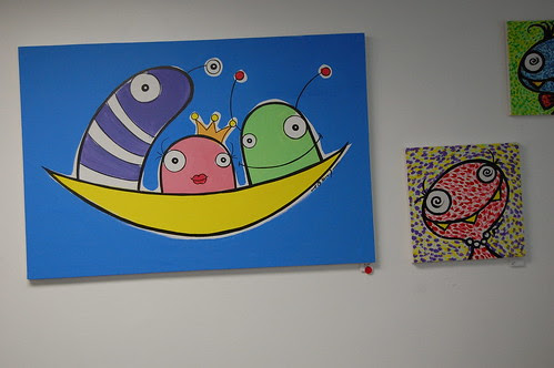 Franklin Art Center: red dots indicate works that sold