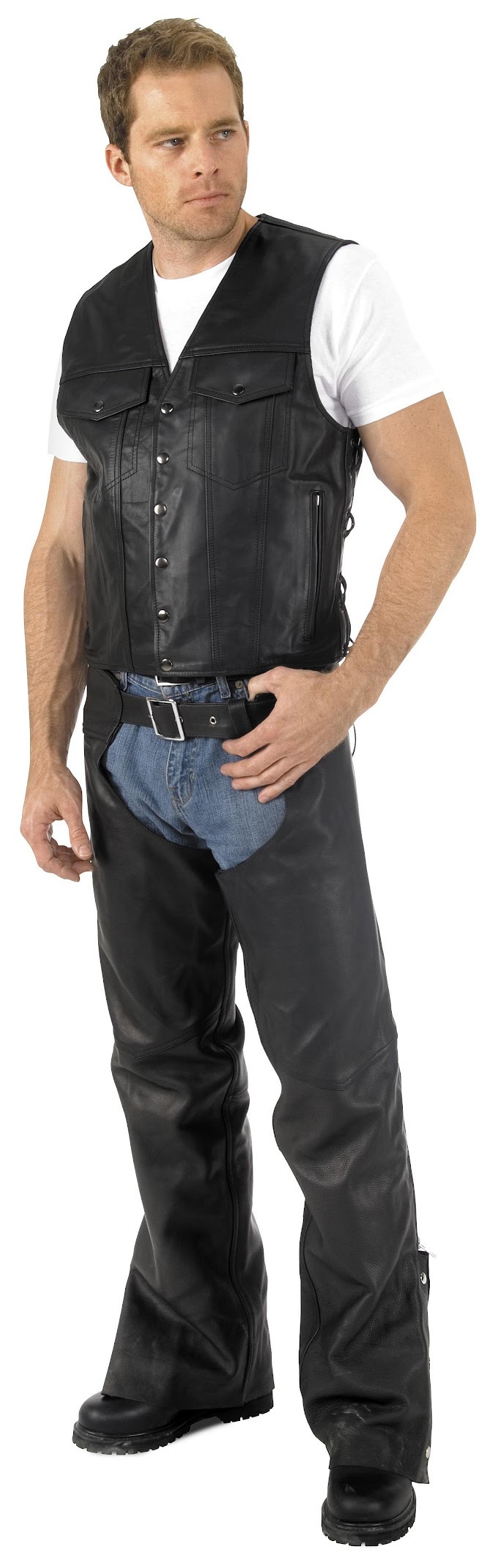 River Road Leather Motorcycle Jacket - River Road Roadster Mens Leather Jacket : Your motorcycle jacket will have extra sleeve length built in.