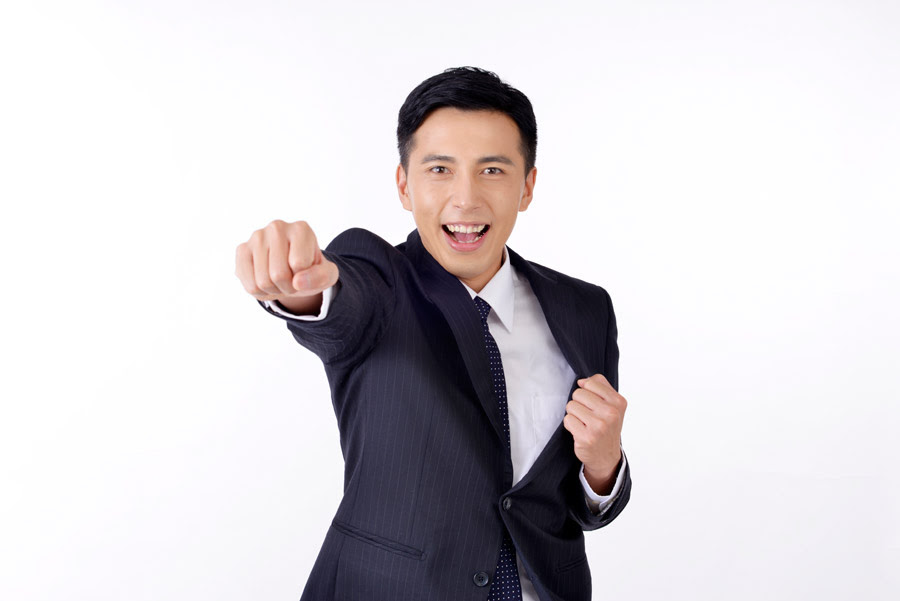 フリー写真 拳を突き出すやる気いっぱいのビジネスマンでアハ体験 Gahag 著作権フリー写真 イラスト素材集