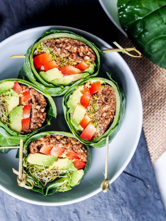 Raw Vegan Recipes Collard Wraps Gluten Free Paleo