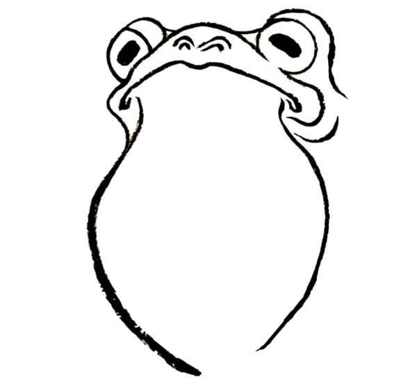 蛙 の和風 浮世絵風イラストの描き方３ステップ 似顔絵映画浮世絵師