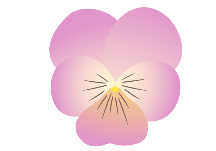 パンジー・ビオラの花～無料のフリーイラスト素材集