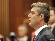 Kosovos Premierminster Hashim Thaci (17.02.2008/AP Photo/Darko Bandic)