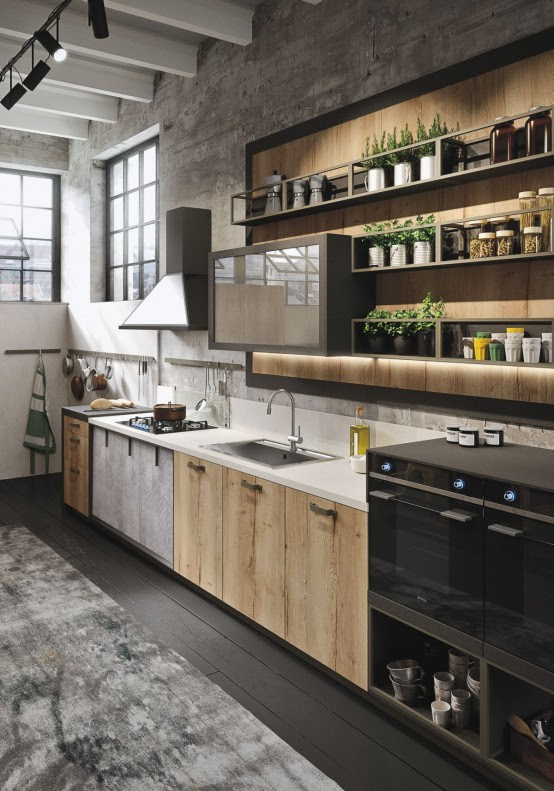 Industrial And Rustic Loft Kitchen By Snaidero Industrial And Rustic Loft Kitchen By Snaidero