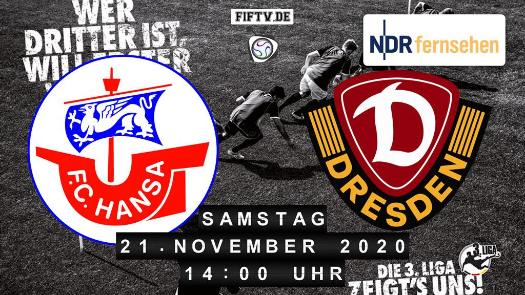 Hansa Rostock - Dynamo Dresden - Fußball live im TV