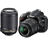 Nikon D3200 24.2 MP CMOS Digital SLR Camera with 18-55mm f/3.5-5.6G AF-S DX VR and 55-200mm f/4-5.6G ED IF AF-S DX VR Zoom-Nikkor Lenses