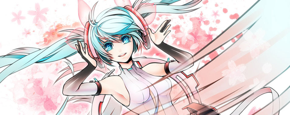 初音ミク 桜の花とミクの可愛いイラスト画像 ボカロ壁紙