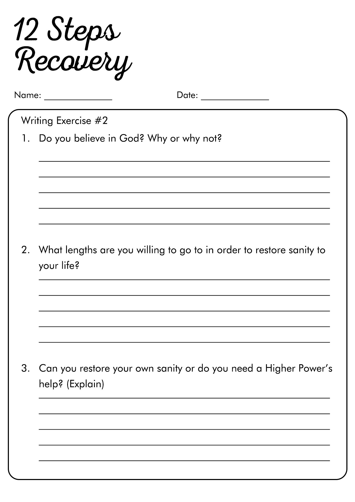 15 Best Images of 12 Step Recovery Worksheets - Narcotics Anonymous 12 ...