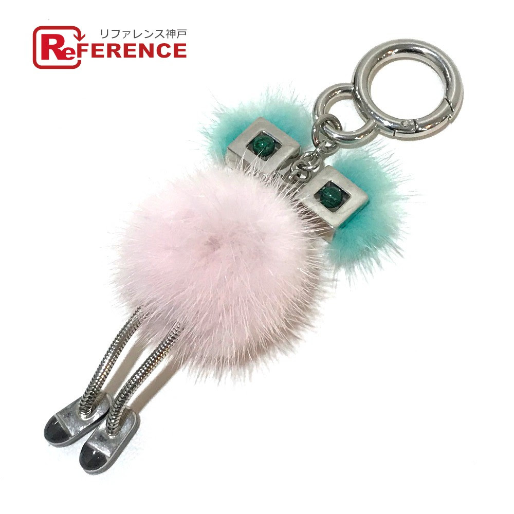 バッグチャーム 中古 ルイヴィトン フェンディ モンスター チック ファー 7ar559 ピンク系 シルバー金具 バッグ Fendi キーホルダーメタル レディース 中古 ブランドショップ リファレンス 中古 中古良品 チャーム 桃 Fendi フェンディ キーホルダー あす楽