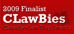 2009 Canadian Law Blog Finalist