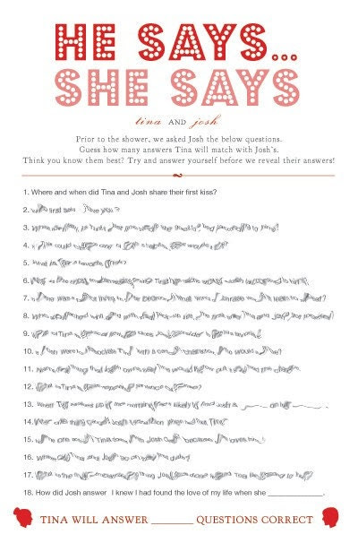 Free Baby Shower Printable Games on Printable Personalized Bridal Shower Game He Says She By Duecuori