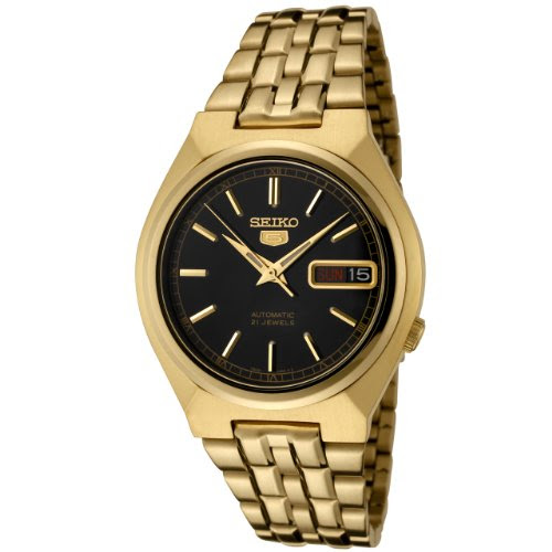 Best Reviews Seiko Men's SNK314K Gold Gold Tone Stainles-Steel Automatic Watch with Black Dial