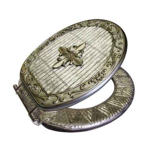 Venus Metallic Silver Acrylic Toilet Seat