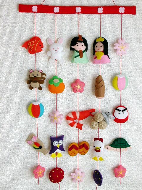 かばん屋もねちゃん もねのtea Time フェルトでつりびな 今日はひな祭り