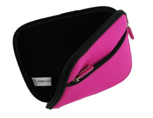 rooCASE SLV2 Neoprene Sleeve (Pretty Hot Pink) Carrying Case for Magellan RoadMate 5045 5045-LM 5045-MU 5045T-EU 5120-LMTX 5145T-LM 5-Inch Portable GPS GO Navigator GPS Tracking Devices