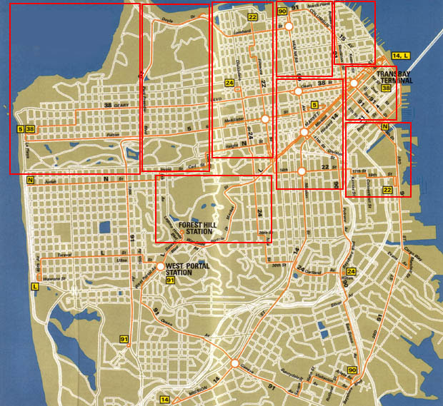サンフランシスコ カリフォルニア サンフランシスコ地図