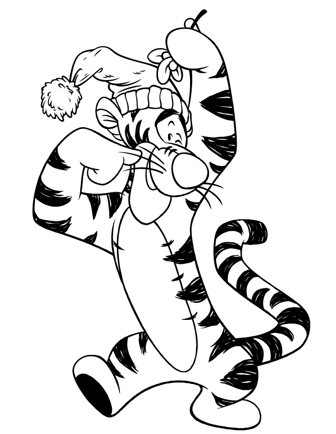 Tigger Christmas Coloring Pages - Coloring Home
