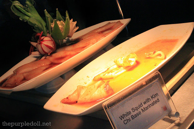 White Squid with Kim Chi Base Marinate