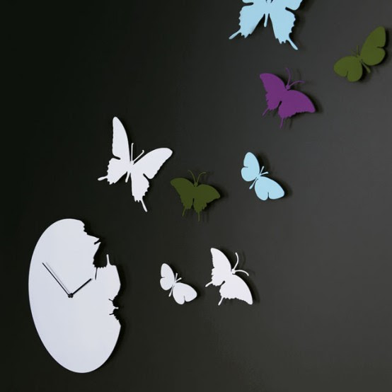 Cool Clock Butterfly Round Butterfly Round Clock