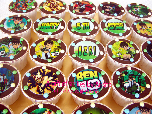 Birthday Cupcake Edible Image Ben10 Ai-sha Puchong Jaya